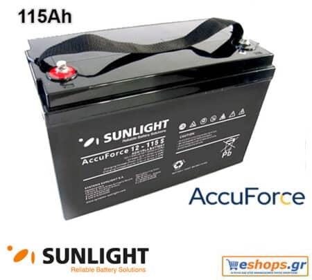 SUNLIGHT AccuForce 12V-115Ah S Solar AGM VRLA ΜΠΑΤΑΡΙΑ